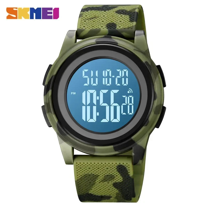 1895  Digital Wristwatch relogio masculino Casual Countdown Sport Watches Men LED Light Chrono Alarm Clock 5Bar Waterproof
