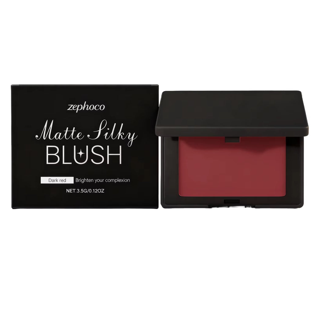 zephoco Matte Blush Powder Long Lasting Waterproof Cheek Makeup Natural Flush Color Easy To Blend No Fly Away Daily Wear 4Colors