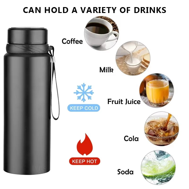 1L Insulated Water Bottle Hot Cold Water Bottle Water Tea Coffee Vacuum  Insulated Bottle Stainless Steel Insulated Bottle