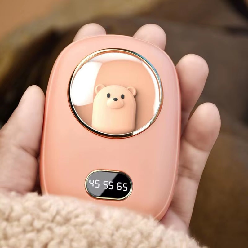 Portable Hand Warmer 10000mAh Large Capacity Electric Fast Heating Double Sided Warmth Battery Digital Display Winter Warmer