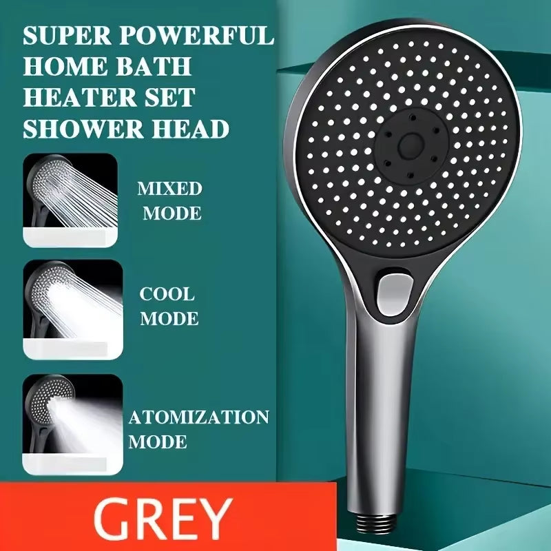 Three-speed High-pressure Shower Head With Large Panel Super Powerful Universal Bathroom Shower Head Combination Set