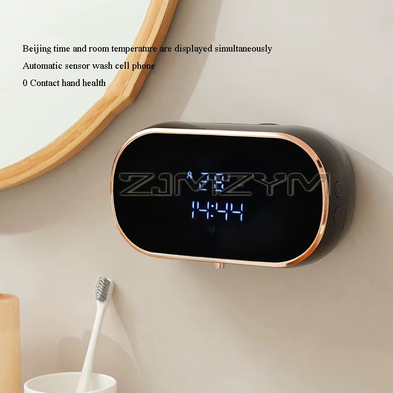 0.2S Fast Foaming Soap Dispenser Integrated Automatic Foaming Hand Wash Dispenser Touchless LCD Wall Mount Liquid Soap Dispenser