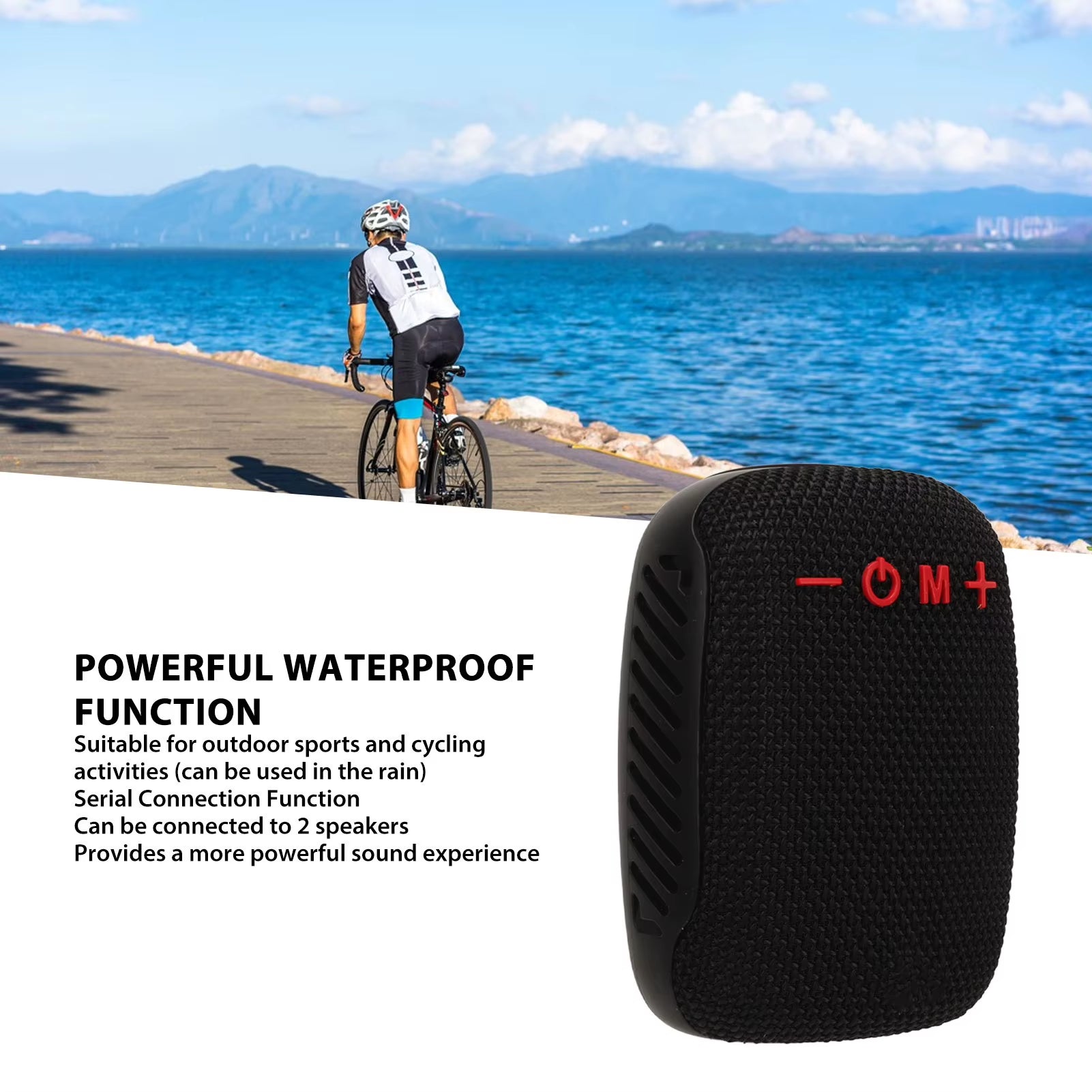 Portable Speaker Cycling Bluetooth Speaker Waterproof Support Memory Card Radio Portable Wireless Speaker with Bike Bracket