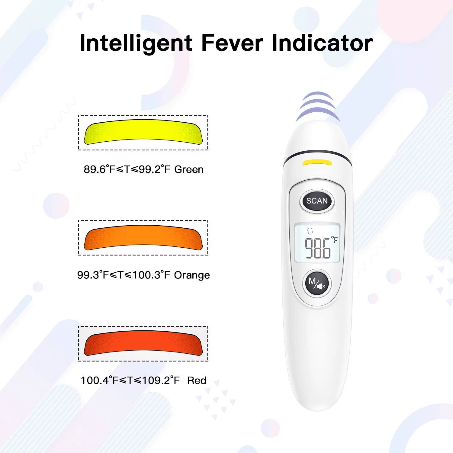 Baby Forehead Ear Infrared Thermometer Digital Lcd Display Body Measurement Kids Adult Fever Alarm 35 Memory