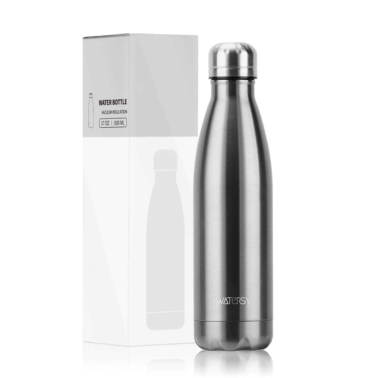 500ml Stainless Steel Vacuum Flask, Insulated Thermos Cup for Coffee & Water, Double Wall Thermal Bottle for Sports