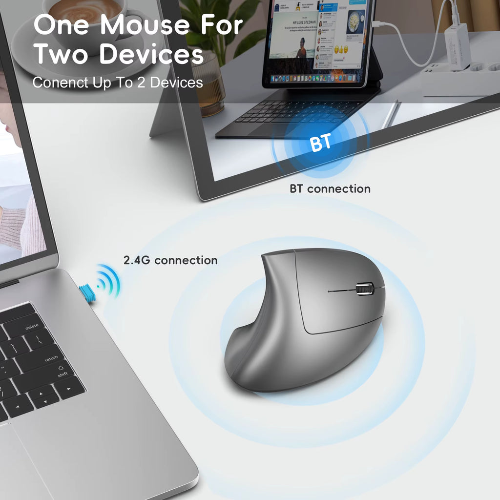 Vertical Ergonomic Gaming Mouse Wireless Rechargeable Gamer Mause Kit Optical 2.4G Mouse Computer PC Laptop Desktop USB Mice