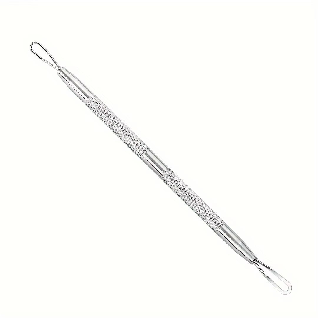 Stainless Steel Blackhead Remover Tool,Blemish Extractor - Professional Facial Skin Care Implement for All Skin Types - Portable