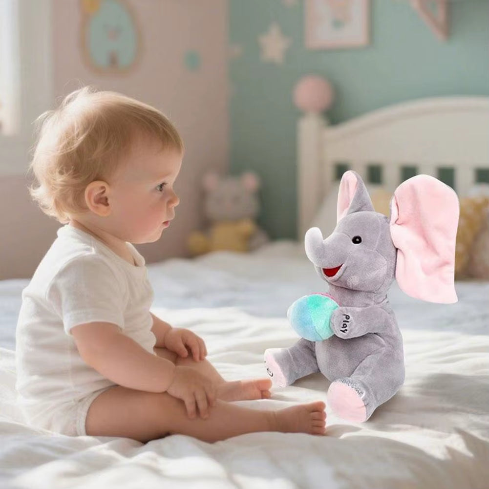 Animated Elephant Toys Plush Elephant with Ears Moving Electric Plush Toy Cute Elephant Stuffed Animal Toy for Baby Gift