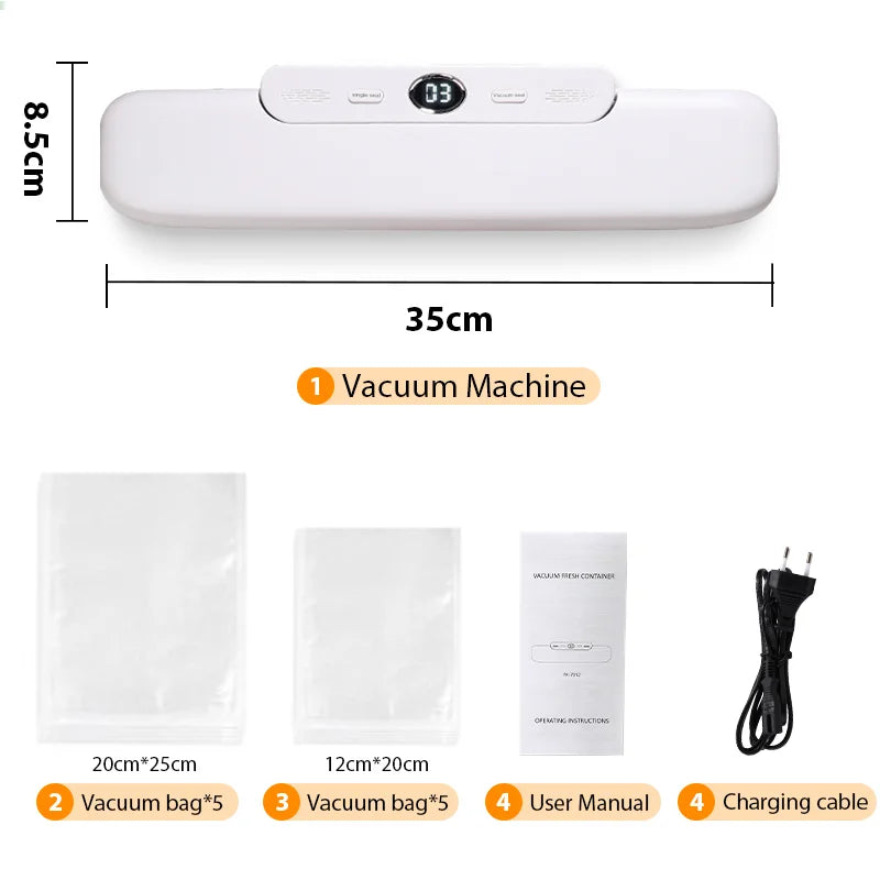 Vacuum Sealer Packaging Machine Food Vacuum Sealer With Free 10pcs Vacuum bags Household Vacuum Food Sealing