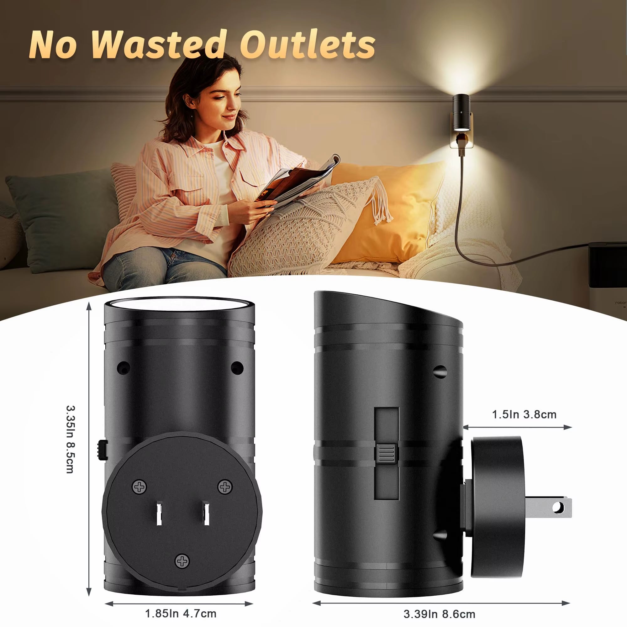LED Night Light Plug In Smart Photosensor Light Dimmable Wall Lamp for Home Aisle WC Hallway Stair Kitchen Bedroom Night Lamp