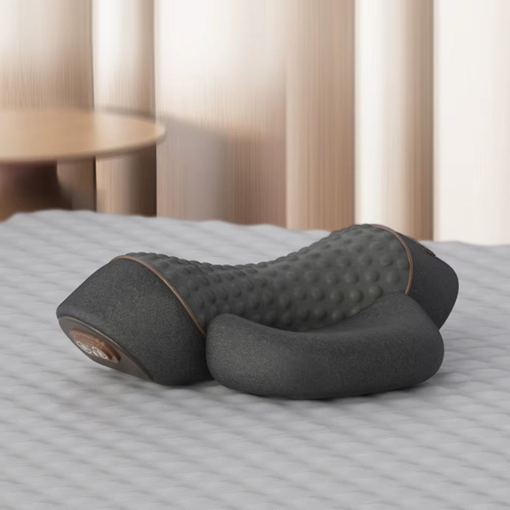 Electric Neck Pillow Ergonomic Memory Foam Pillow Shoulder Massager Pillow Cervical Orthopedic Pillow for Blood Circulation
