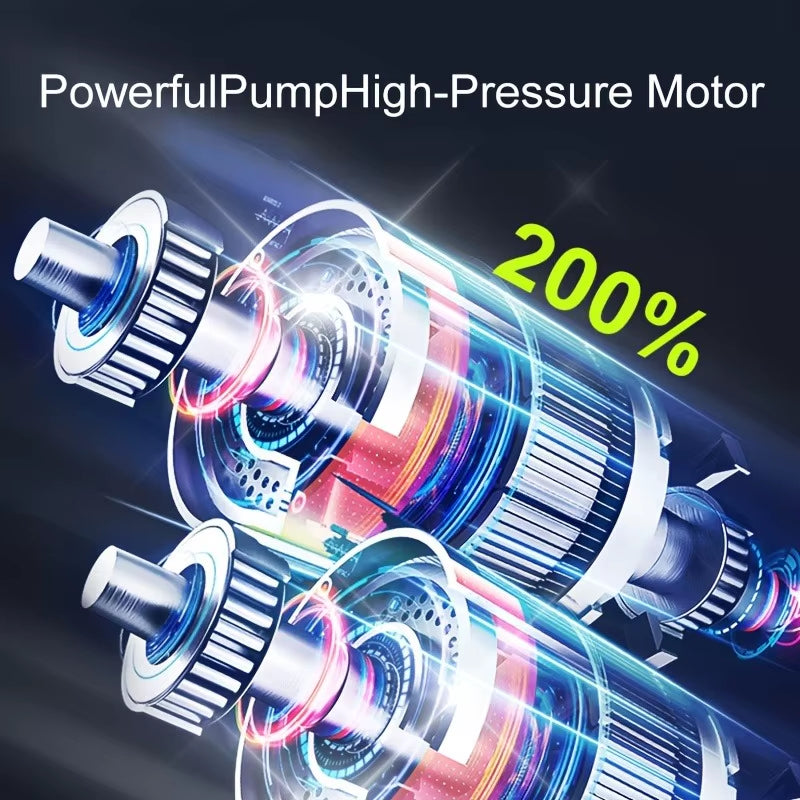 1pcs Portable Multifunctional Tire Inflator Pump for Car Motorcycle Bike Emergency Auto Air Compressor with USB Rechargeable