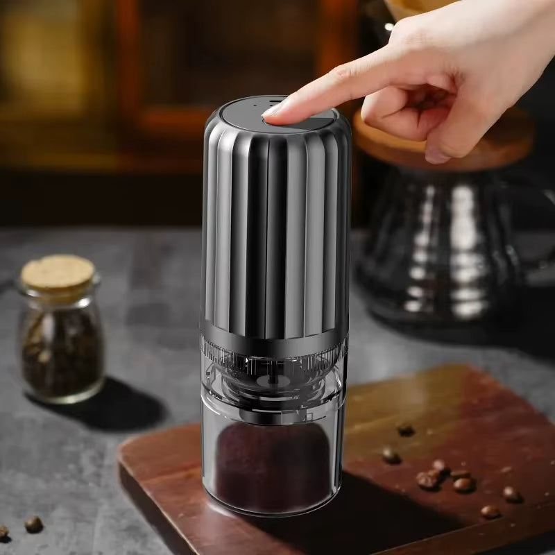1pc Electric wireless coffee grinder, USB charging, adjustable powder thickness, can grind coffee, pepper, sea salt, etc.