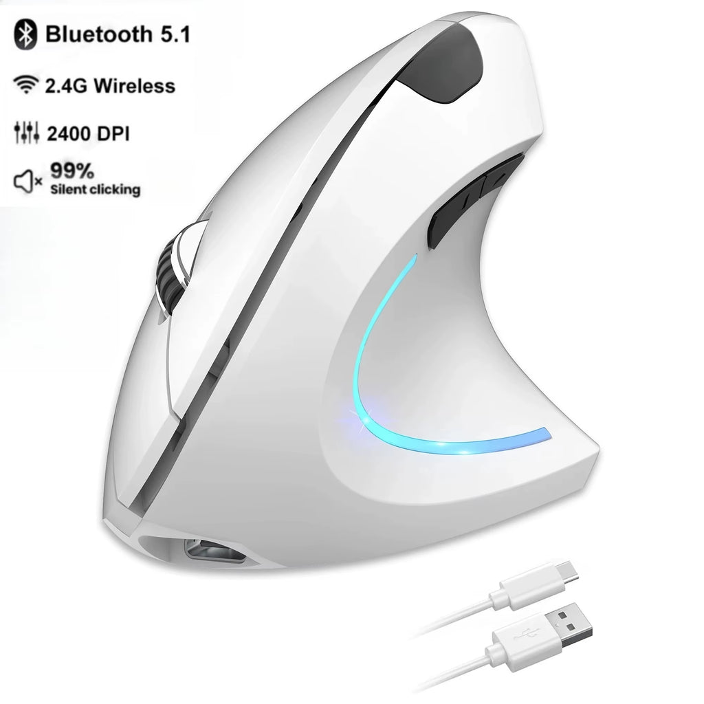 Vertical Ergonomic Gaming Mouse Wireless Rechargeable Gamer Mause Kit Optical 2.4G Mouse Computer PC Laptop Desktop USB Mice