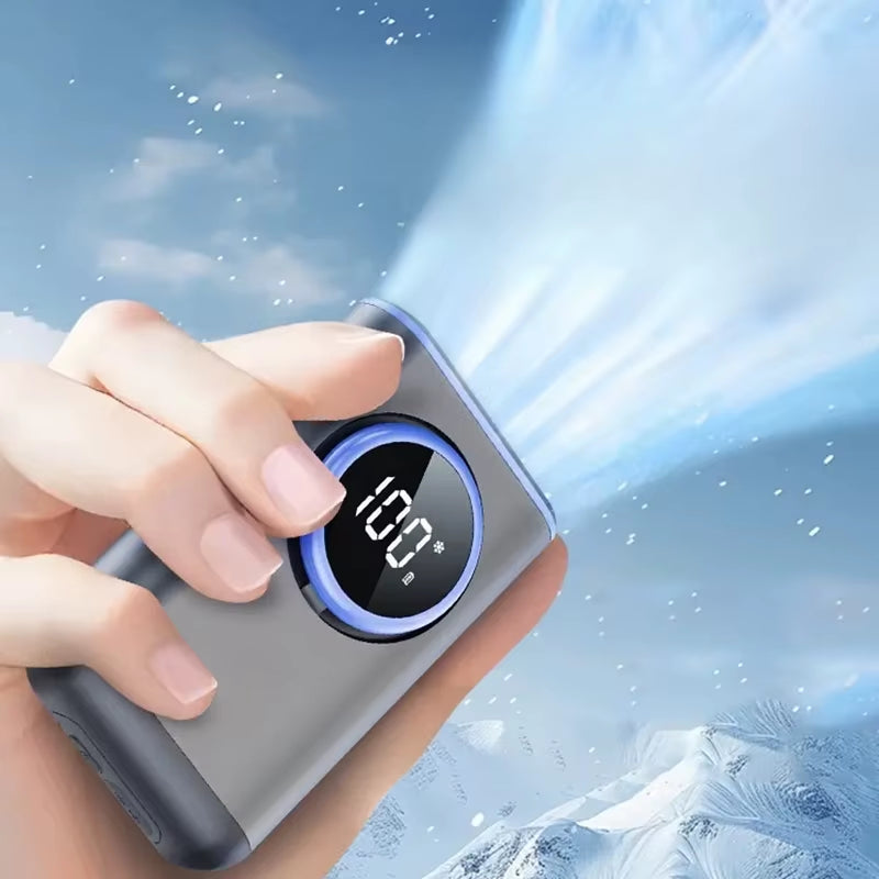 Hanging Neck Fan 3-in-1 Portable Fan Handheld Waist-hanging Neck Fan  Digital Display 100 Levels Aluminum Backpack Handheld Fan