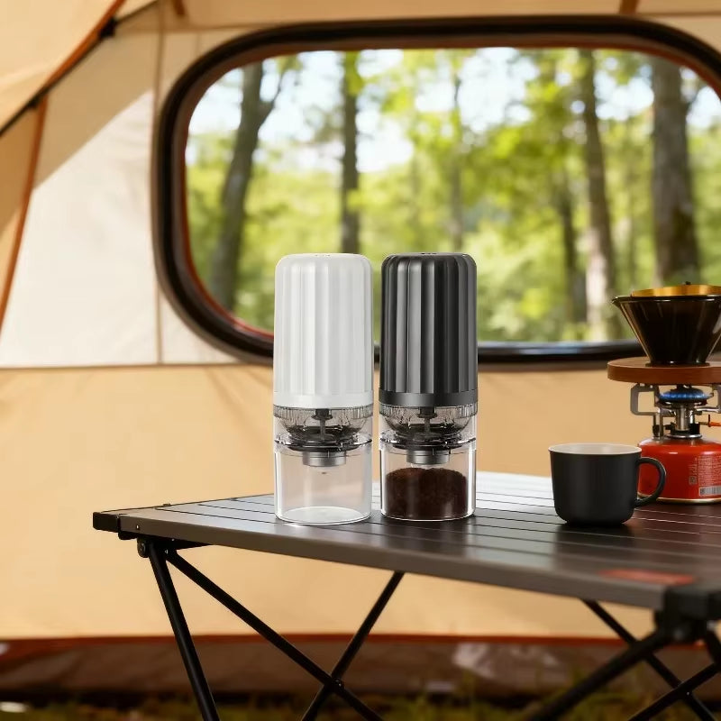 1pc Electric wireless coffee grinder, USB charging, adjustable powder thickness, can grind coffee, pepper, sea salt, etc.