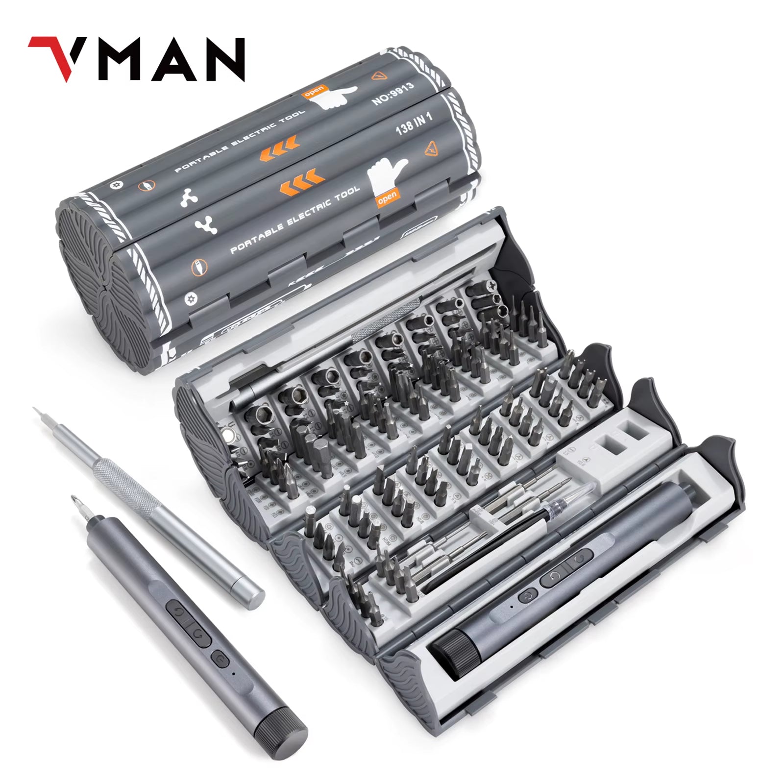 138 in 1 Electric Precision Cordless Screwdriver set Magnetic Bits Laptop PC iPhone Glasses Repair Tool Multifunction Kit