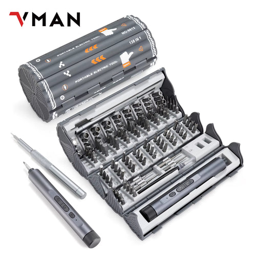 138 in 1 Electric Precision Cordless Screwdriver set Magnetic Bits Laptop PC iPhone Glasses Repair Tool Multifunction Kit