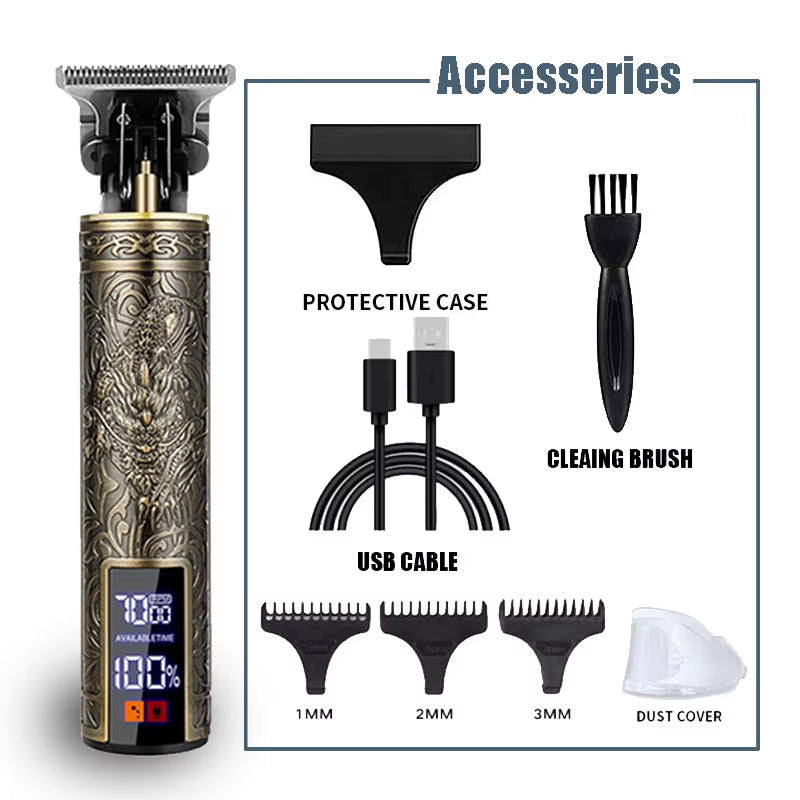 T9 Professional Hair Clipper/Accessories for Men | USB-C Fast Charging | Beard/Body/Hair Trimmer | Precision Electric Shaver