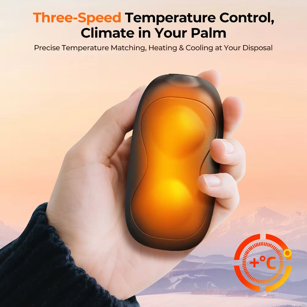 2 Pack Hand Warmers Rechargeable, Dual Magnteic Electric Hand Warmer, Double-Sided Warming Portable Heater Gifts for Women Men