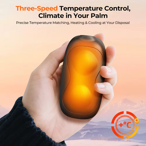 2 Pack Hand Warmers Rechargeable, Dual Magnteic Electric Hand Warmer, Double-Sided Warming Portable Heater Gifts for Women Men