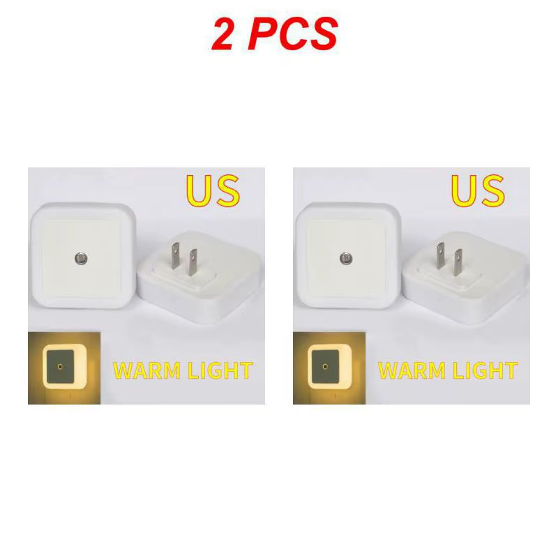 Wireless LED Night Light Sensor Lighting Mini EU US UK Plug Night light Lamp for Home Room Bedroom Stairway Decoration Lights