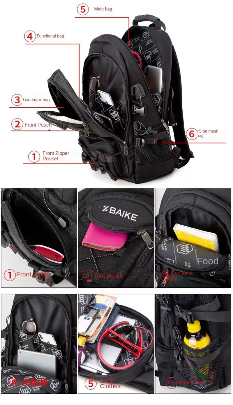 Waterproof Hiking Backpack for Men and Women, Lightweight Travel Camping Backpack, Hiking Backpack 40L, Lightweight Camping Backpack for Men and Women, Waterproof Hiking Backpack, Outdoor Travel Backpack, Suitable for Lightweight Large-Capacity Carry-On Backpack, Travel Backpack, Computer Short-Distance Business Backpack, Suitable for 15.6inch Laptops, Suitable for Travel Business, Thanksgiving Chest Bag, Men's Side Bag, Travel Essentials, Vacation Essentials, Camping Travel Bag, Back to School