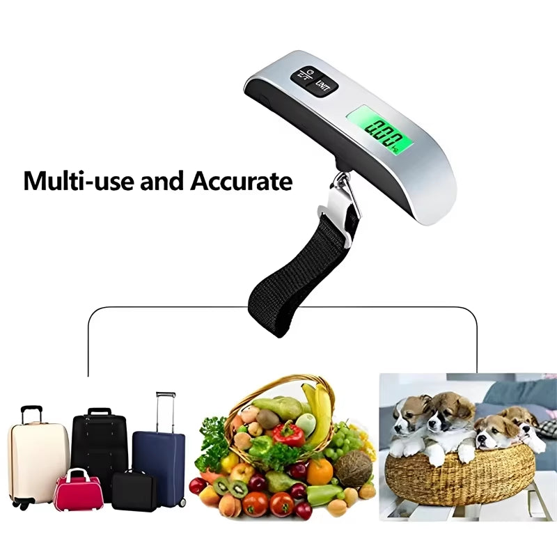 10g-50kg Portable Digital Luggage Weight Scale LCD Display Pocket Electronic Scale Balance Suitcase Travel Baggage Weight Tool