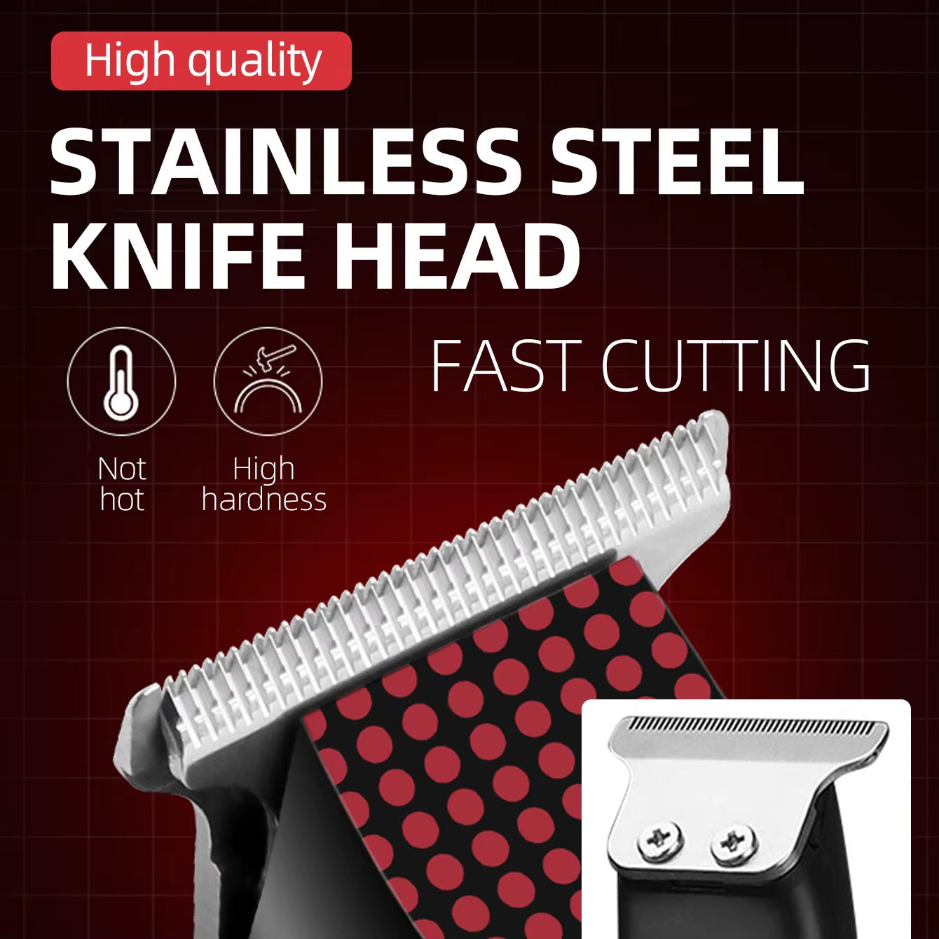 '-889 Professional Cordless Hair Clipper Compact Mini Electric Beard Hair Trimmer Small Portable Grooming Kit For Men