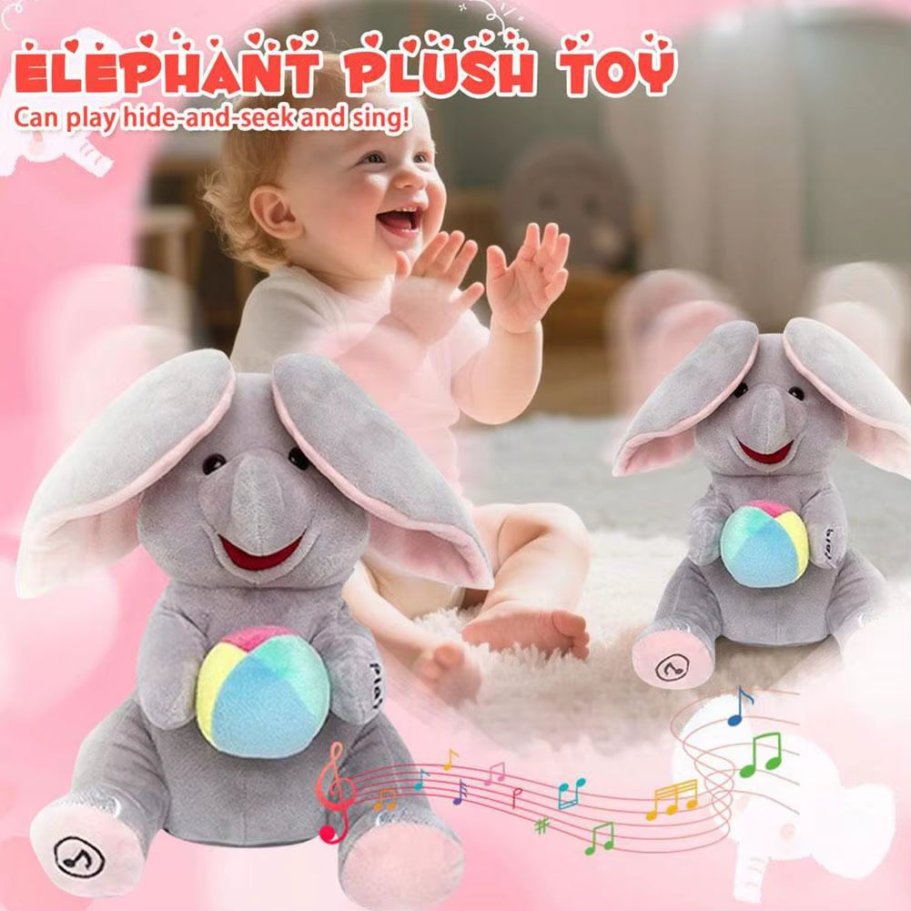 Animated Elephant Toys Plush Elephant with Ears Moving Electric Plush Toy Cute Elephant Stuffed Animal Toy for Baby Gift