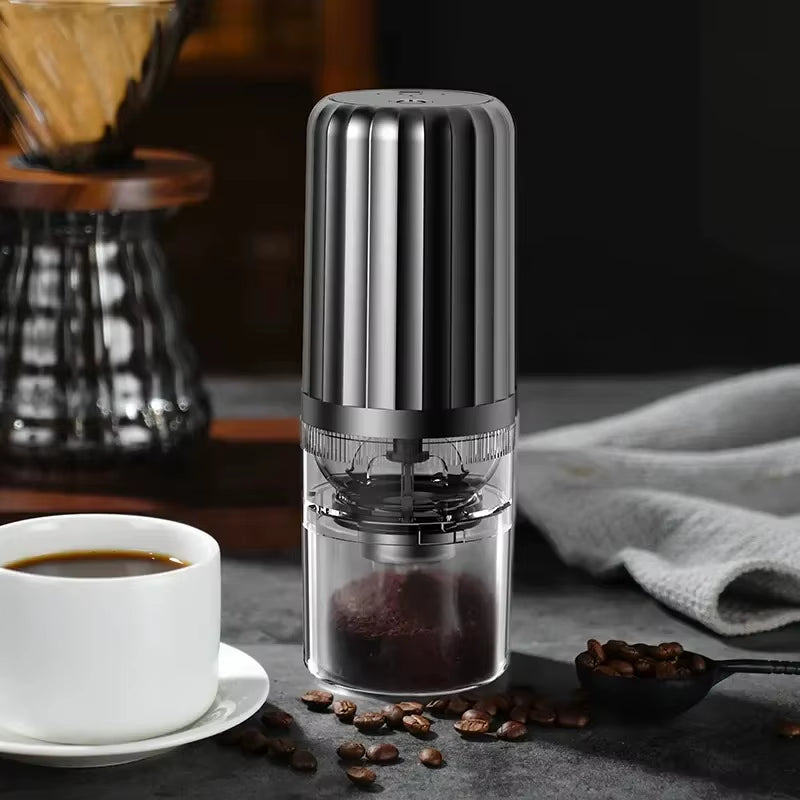 1pc Electric wireless coffee grinder, USB charging, adjustable powder thickness, can grind coffee, pepper, sea salt, etc.