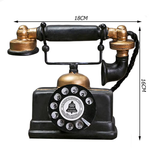 1/2PCS Vintage Creative Telephone Model Antique Ornament Craft Home Decoration Kid Gift Excellent Craftsmanship Well Durability