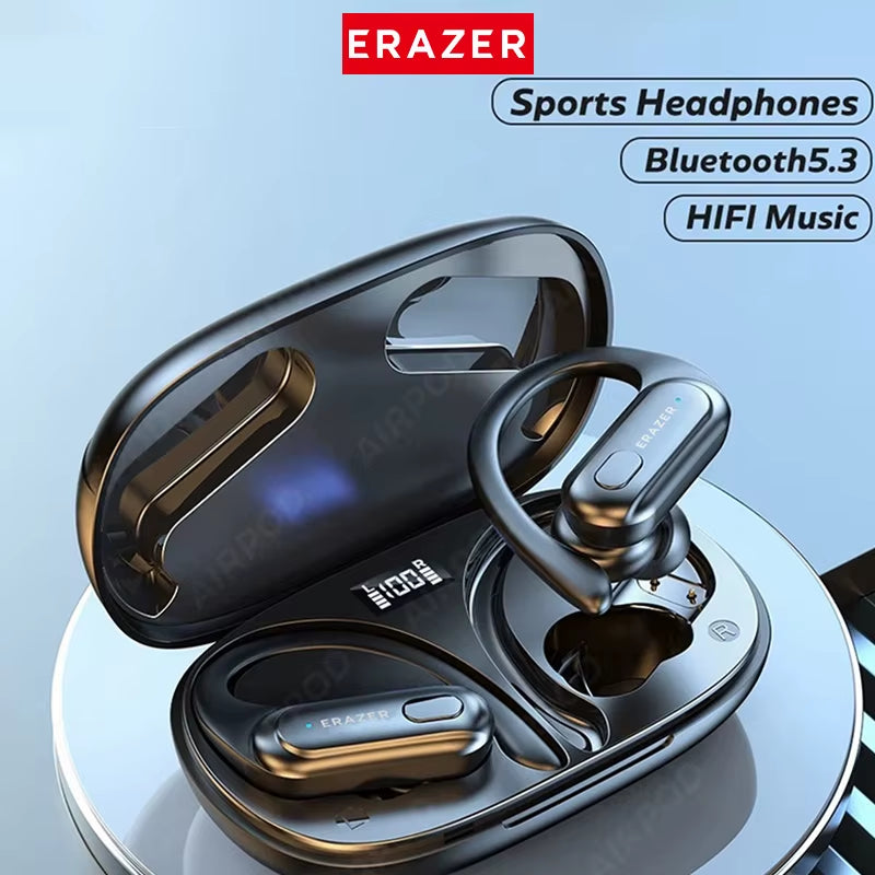ERAZER XT60 Wireless Headset Bluetooth 5.3 Bass Stereo Sports Headset with Microphone