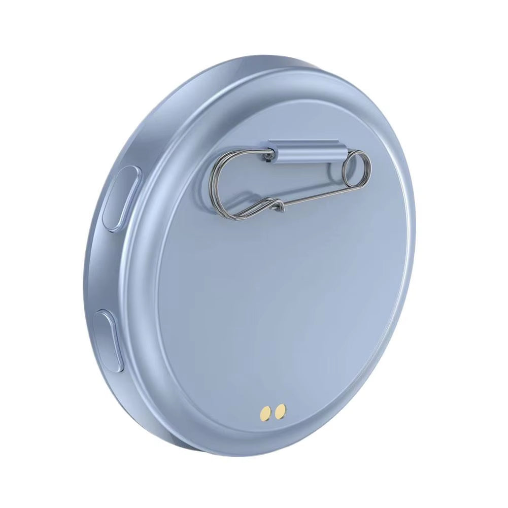 Anime Digital Smart Bluetooth Badge - Touchscreen E-Ink Photo Frame w/ Video Playback, 7-Color LED, App Control, 18H Battery