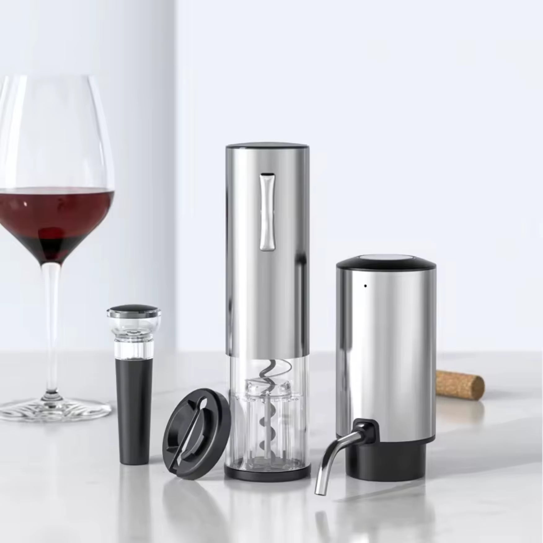 Electric Wine Bottle Opener Automatic Red Wine Corkscrew Wine Opener Wine Tools Kitchen Products Performance Plastic