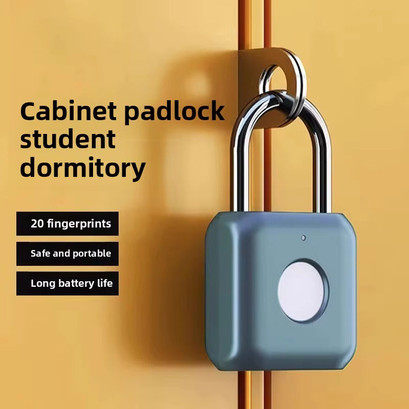 Cabinet Padlock Fingerprint Lock Student Dormitory Mini Padlock Fingerprint Identification Unlocking Smart Lock Charging