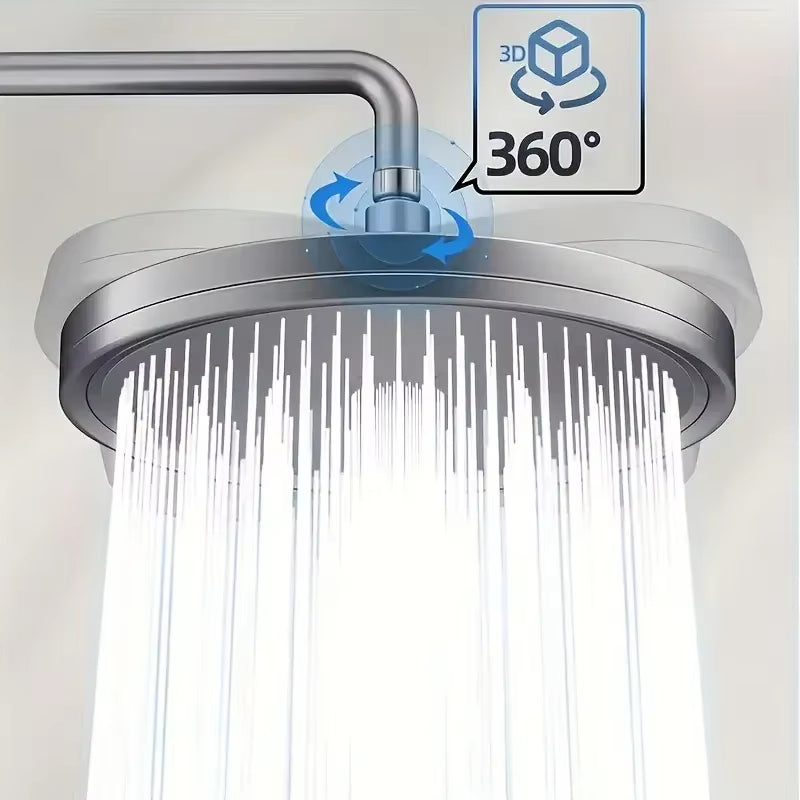 High Pressure Top Rain Shower Heads 6 Modes Rainfall Shower Head Bathroom  Shower Faucet Accessories With Filter