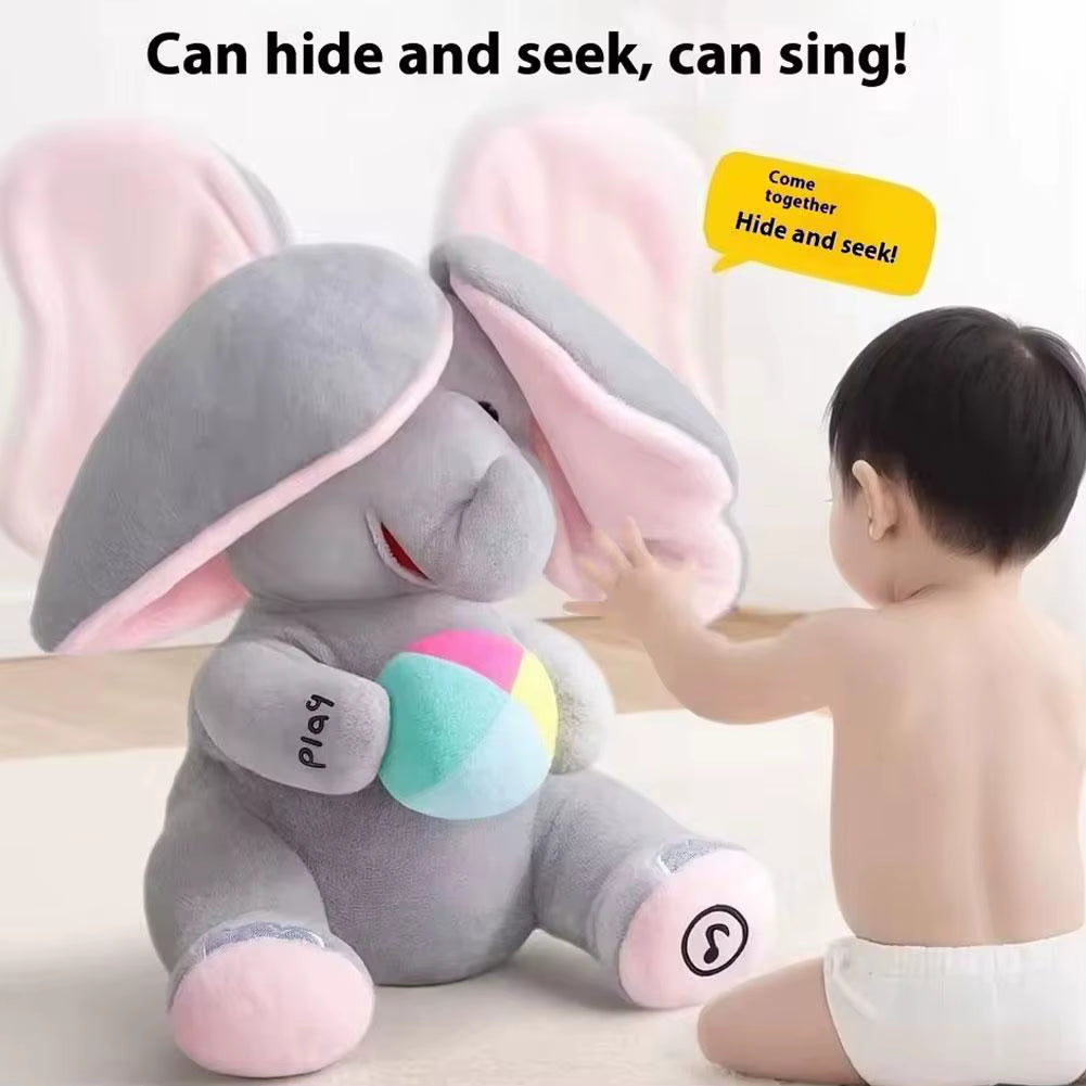 Animated Elephant Toys Plush Elephant with Ears Moving Electric Plush Toy Cute Elephant Stuffed Animal Toy for Baby Gift