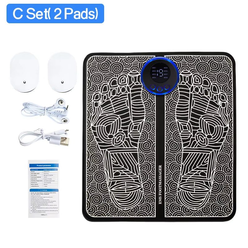 Electric Ems Foot Massager Pad Feet Acupoints Massage Mat Shock Muscle Stimulation Improve Blood Circulation Health Care
