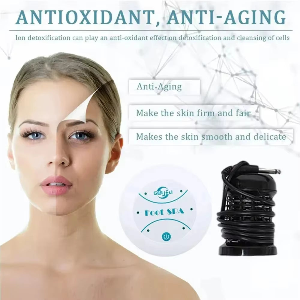 Detox Ion Electric Foot Spa Bath Massager Machine Foot Bath Cleaning Footspa Vibrating Whirlpool Care Arrays Aqua Health Therapy