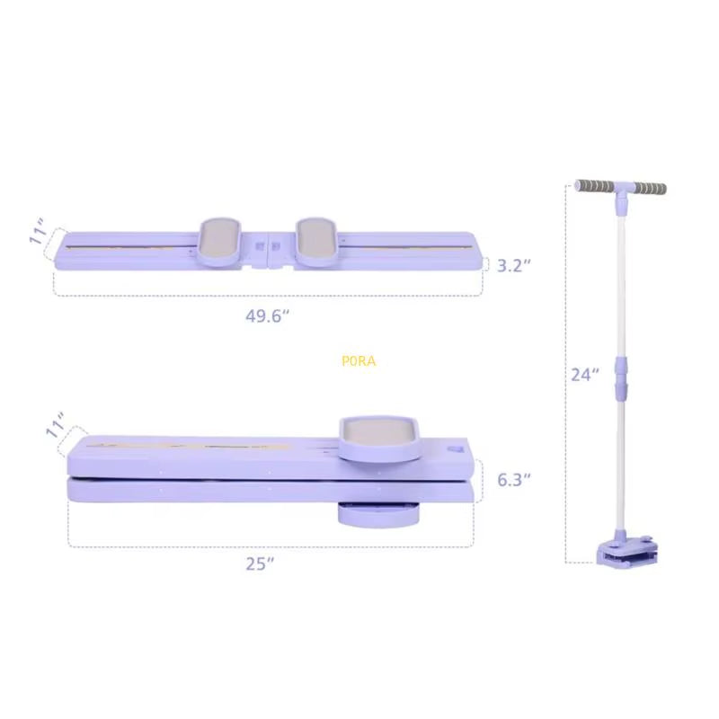 Leg Exercise Machine Foldable Ski Trainer with Handle Fitness Equipment for Full Body Workout Fitness Easy to Use