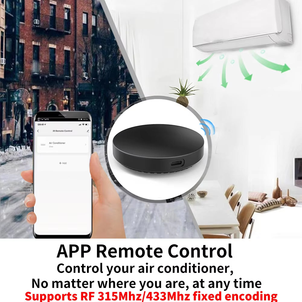 Tuya WiFi IR RF Remote Control Smart Home Automation Repeat Air Conditioner TV for Smart Life  APP Works with Google Home Alexa