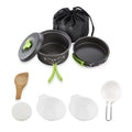 Camping Cookware Set Backpacker's Cooking Set: Portable, Durable Outdoor Cookware with Tableware and Handy Storage Bag