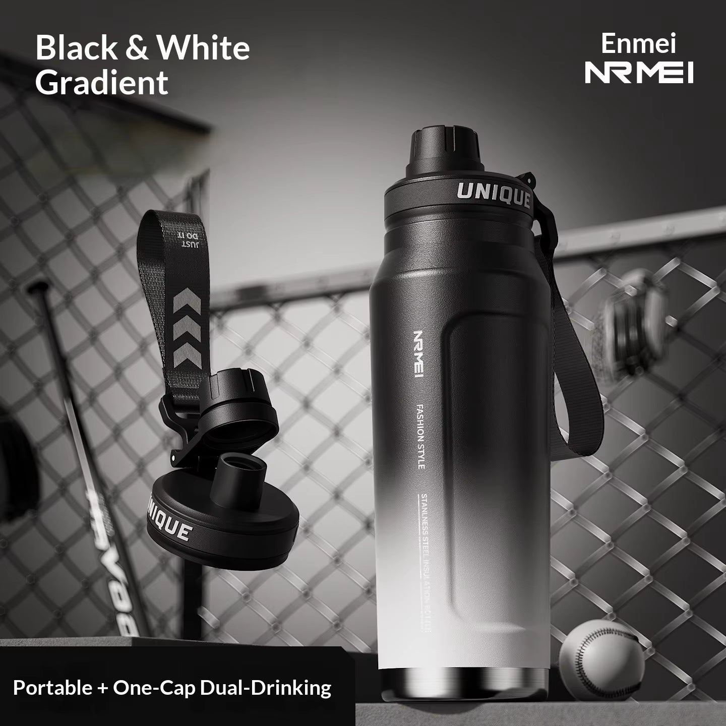 Large-capacity Insulated Cup Men's Special Outdoor Sports Water Cup for Students To Go To School Cycling Water Bottle New Model