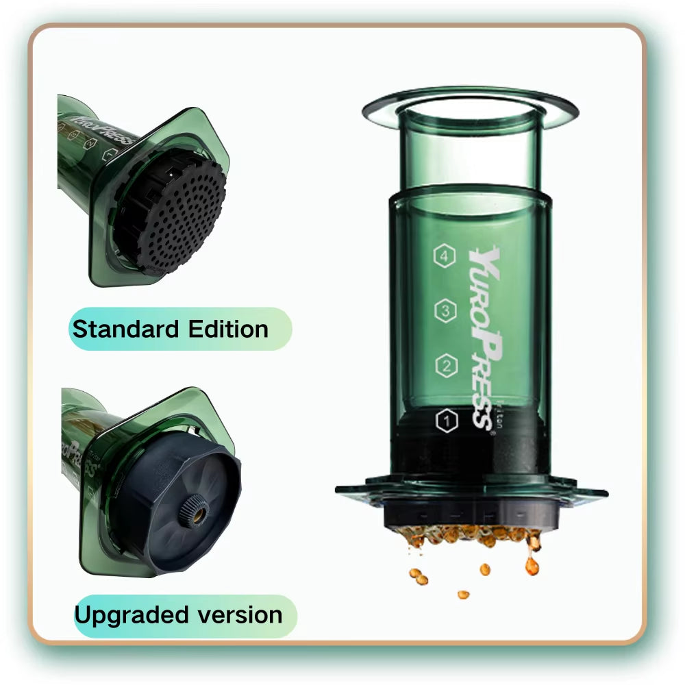 Portable Espresso Coffee Machine for Car Home Camping Powder Travel Coffee Maker aero French press Hand Press,hiking Camping