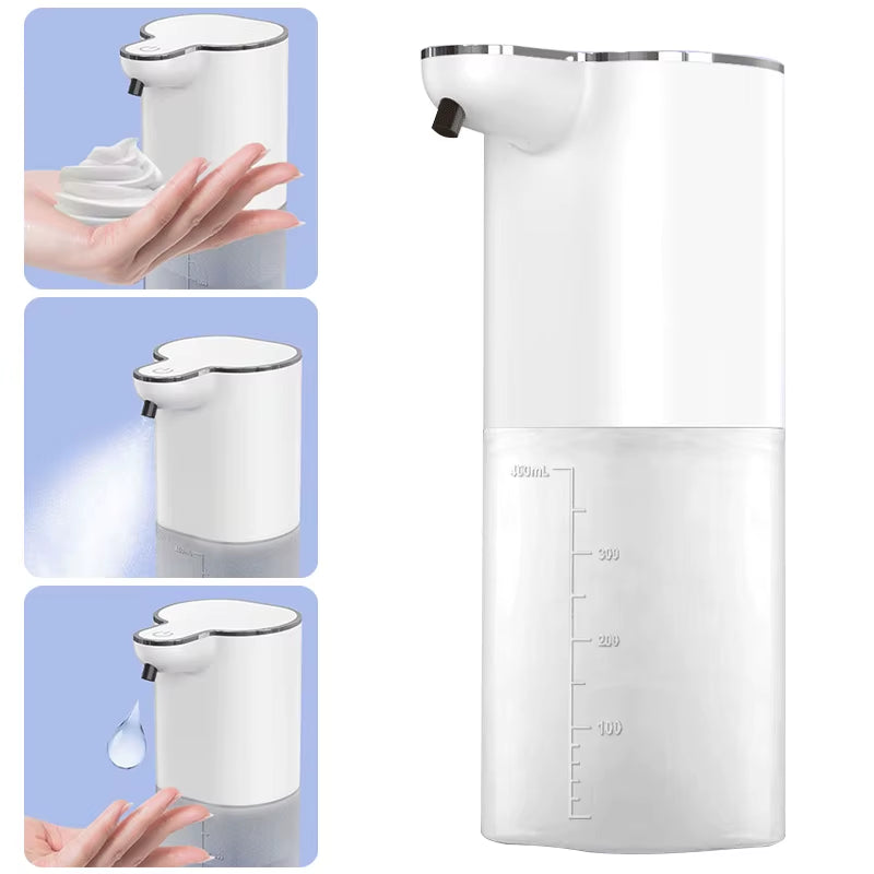 Automatic Soap Dispensers 400ml 4-Gears Adjustable Bathroom Smart Washing Hand Machine USB Rechargeable Touchless Hand Sanitizer