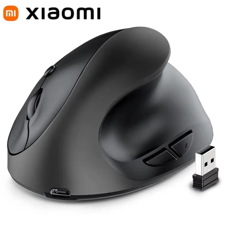 Xiaomi Rechargeable/Battery Vertical Mouse Wireless USB 2.4G Right Hand Ergonomic Mice for Computer Laptop Gaming Mouse 2025 New
