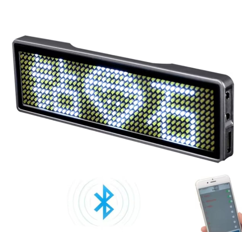 Bluetooth LED Module Name Badge DIY Programmable Scrolling Message Board Mini LED Display HD DIY Electronic Kit