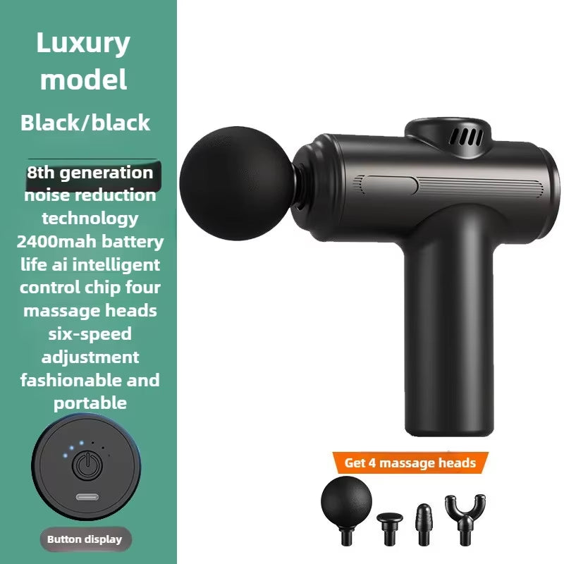New 8Head Type-c Mini Massage Gun Fascia Machine Muscle Relaxation Vibrating Gun Rod Massage Fitness Tool Muscle Massager Gun