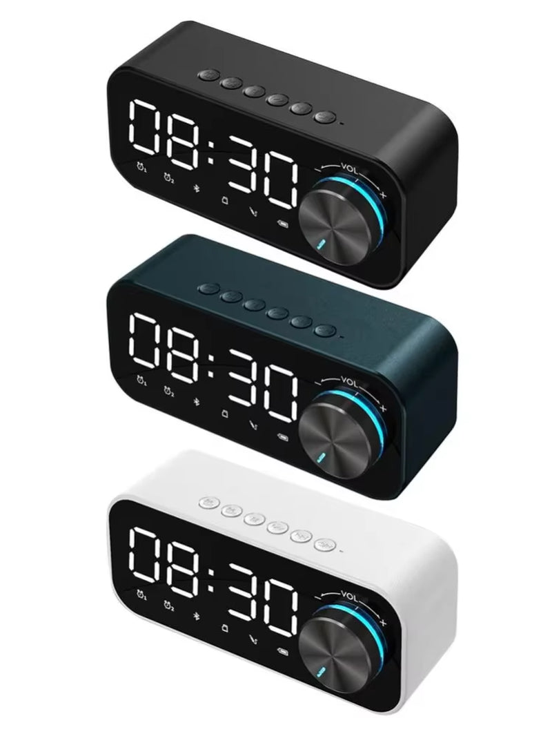 Soundbar with Clock Wireless Bluetooth Speaker Led Alarm Radio Music 5.0 Speakers Portable Bass LED USB TF Card Loudspeaker